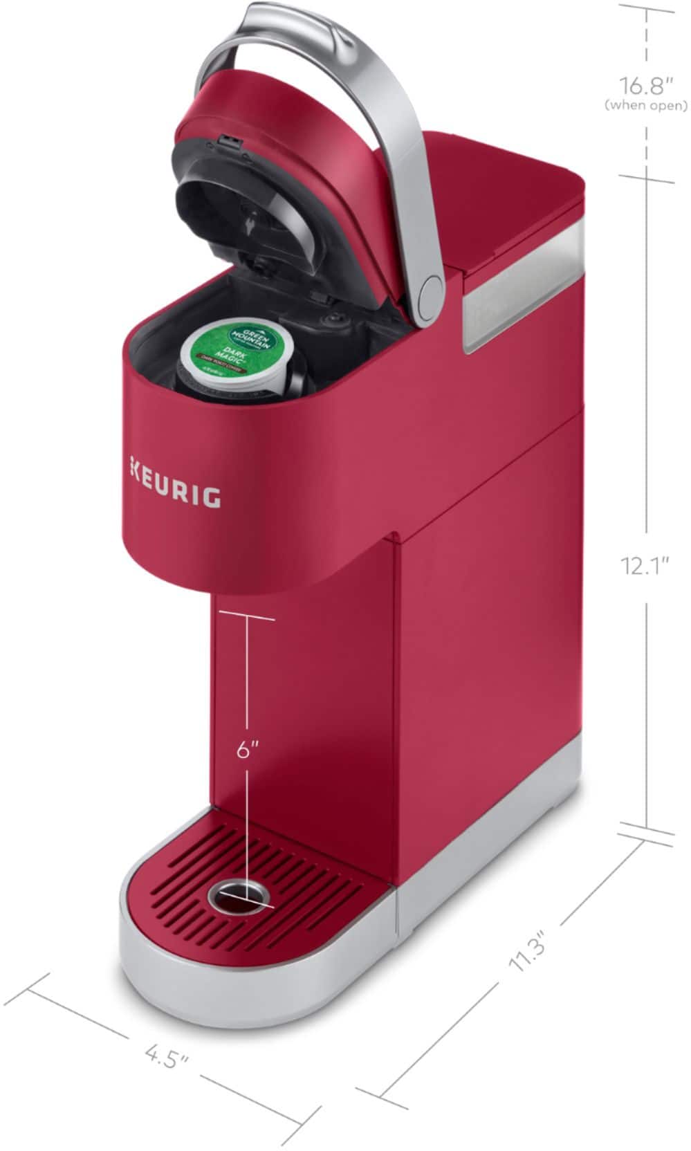 Alt View Zoom 18. Keurig - K-Mini Plus Single Serve K-Cup Pod Coffee Maker - Cardinal Red.