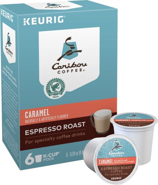 Caribou Coffee Caramel K Cup Pods 6 Pack Front Zoom