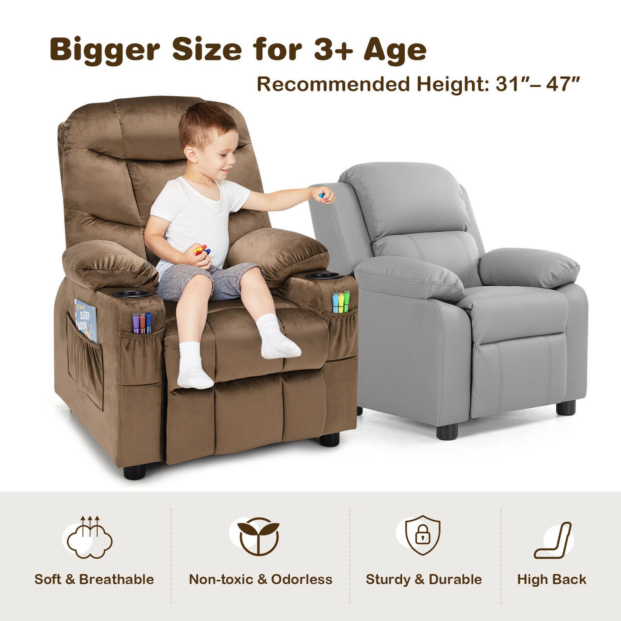 Bigger Size for 3+ Age  
Recommended Height: 31" – 47"  

Soft & Breathable  
Non-toxic & Odorless  
Sturdy & Durable  
High Back