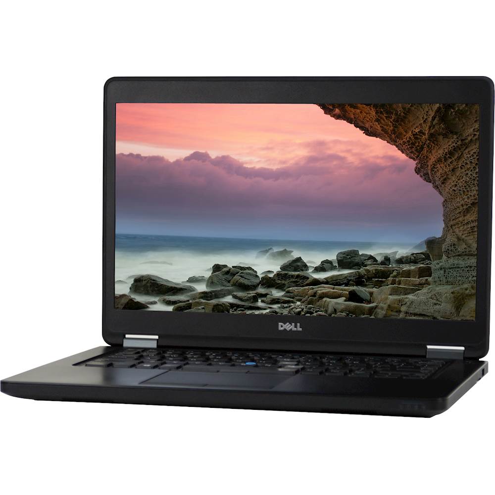Left View: Dell - Latitude 12.5" Refurbished Laptop - Intel Core i5 - 8GB Memory - 240GB Solid State Drive - Black