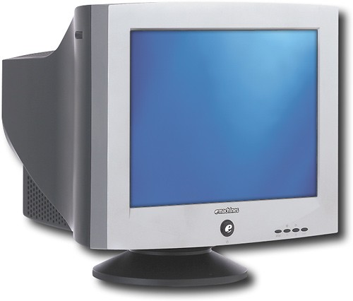  eMachines - eView 17&quot; Flat-Screen CRT Monitor - Platinum/ Graphite