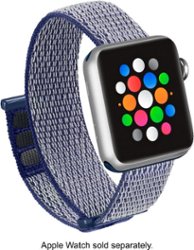 Modal™ - Active Nylon Watch Band for Apple Watch 42mm, 44mm, 45mm (Series 1-8) and Apple Watch Ultra 49mm - Navy Blue - Angle_Zoom