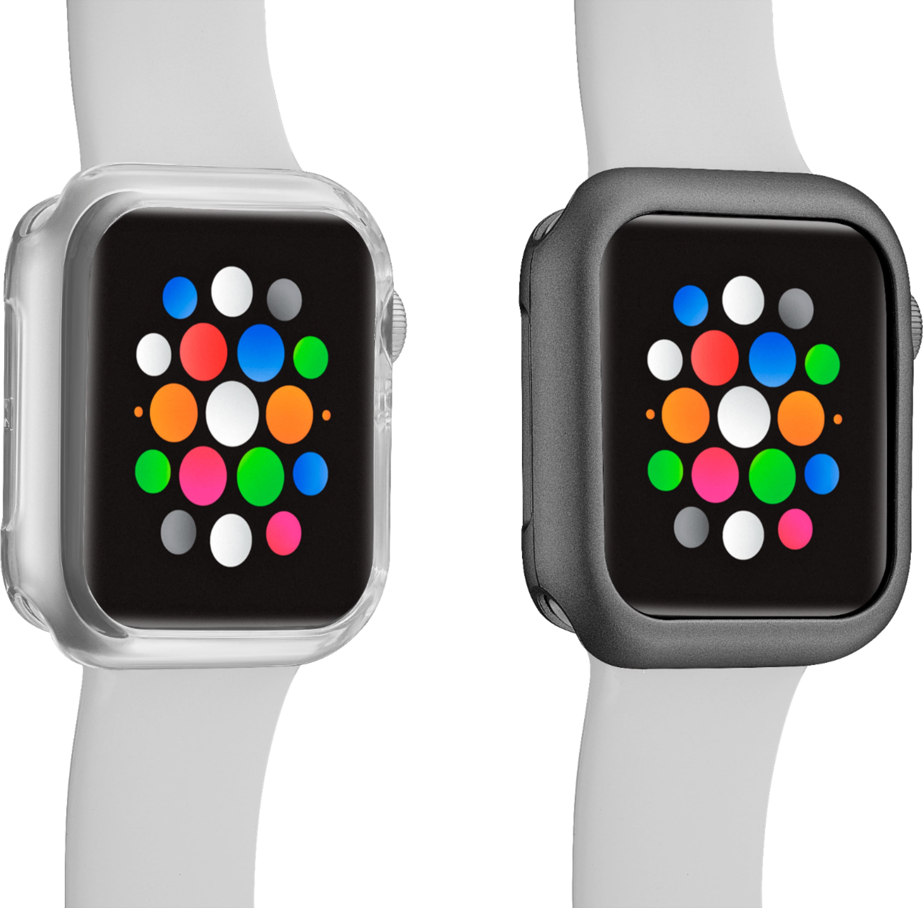 Modal™ - Bumper for Apple Watch™ 40mm (2-Pack) - Clear/Space Gray