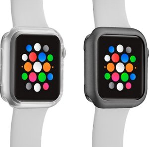 Modal™ - Bumper for Apple Watch™ 40mm (2-Pack) - Clear/Space Gray