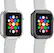 Angle. Modal™ - Bumper for Apple Watch™ 40mm (2-Pack) - Clear/Space Gray.