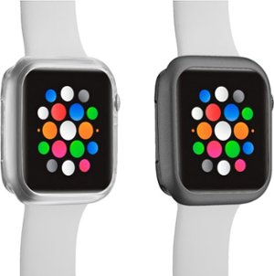 Modal™ - Bumper for Apple Watch™ 44mm (2-Pack) - Clear/Space Gray