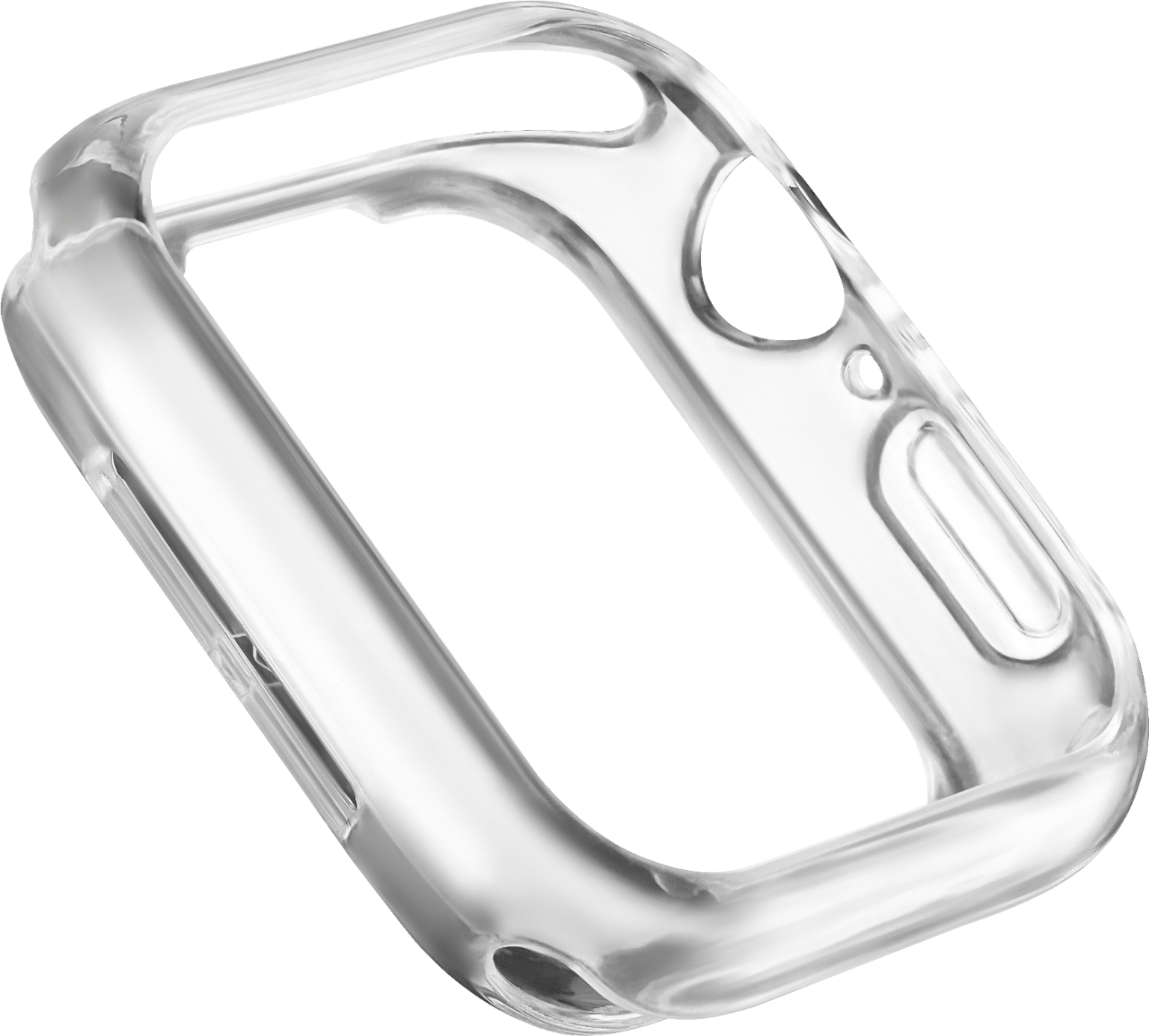 Left View: Modal™ - Bumper for Apple Watch™ 44mm (2-Pack) - Clear/Space Gray