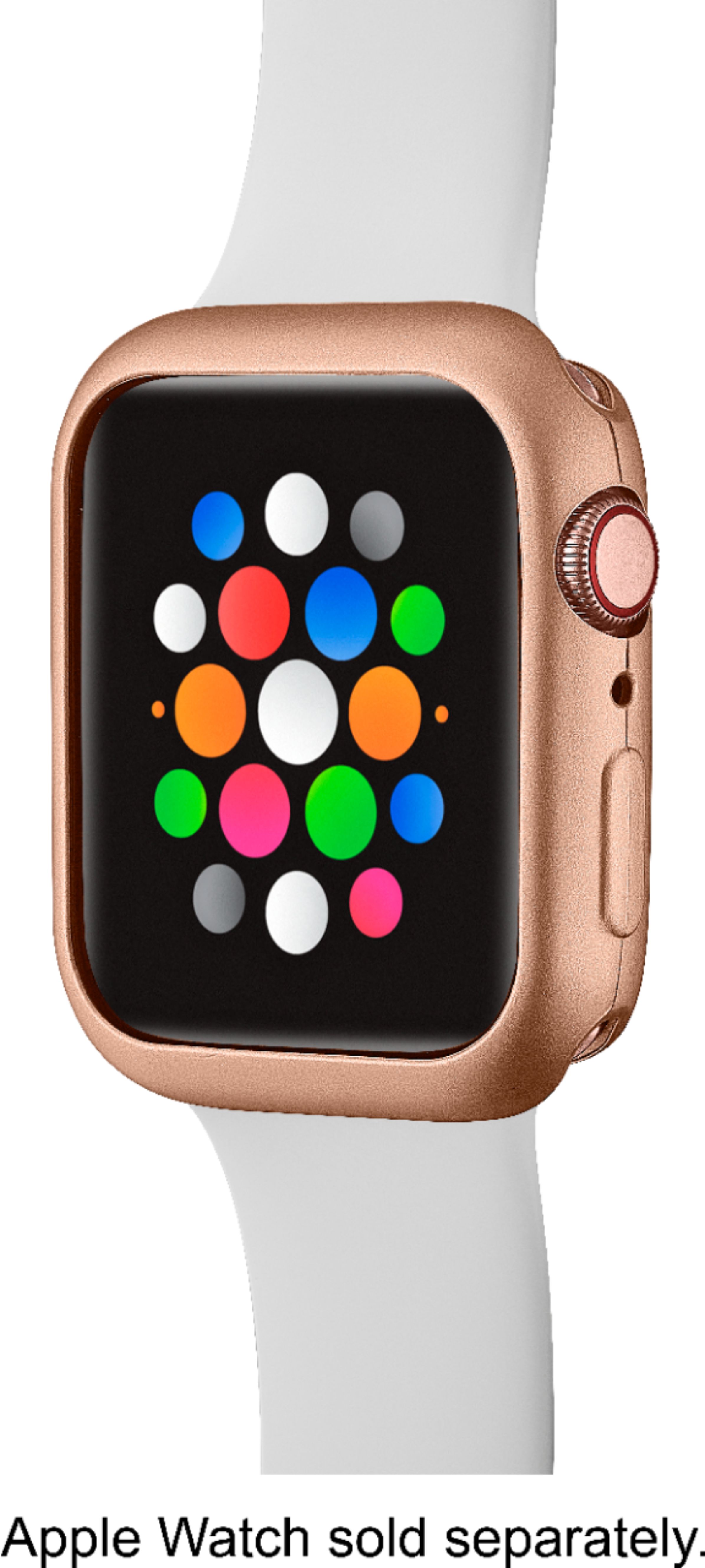 Left View: Apple Watch Series 7 (GPS + Cellular) 45mm Starlight Aluminum Case with Starlight Sport Band - Starlight (AT&T)