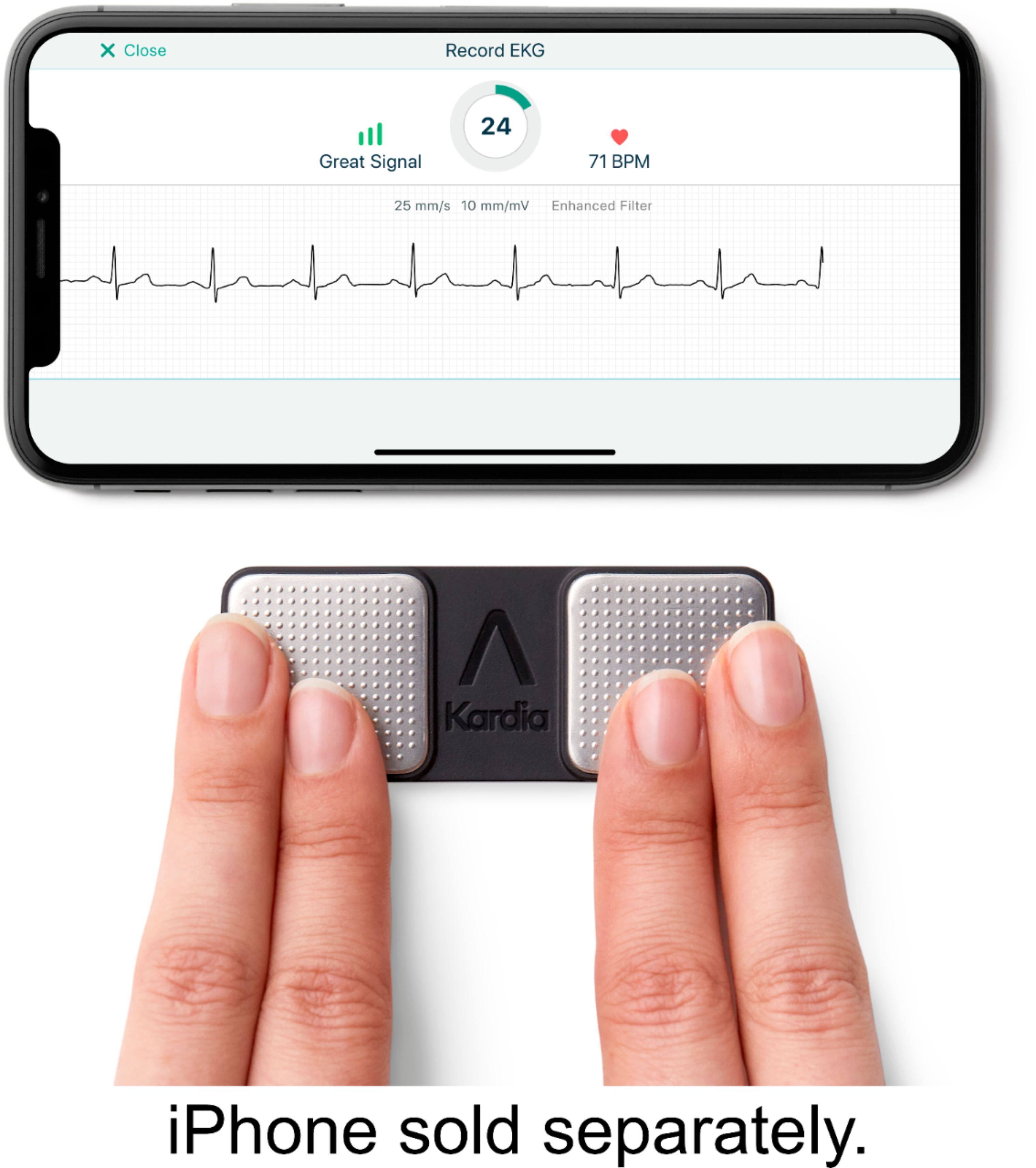 Alt View 11. AliveCor - KardiaMobile Personal EKG Monitor - Black.