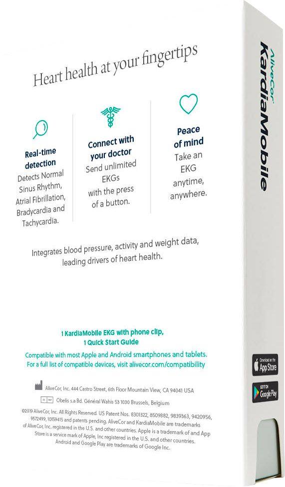 Alt View 15. AliveCor - KardiaMobile Personal EKG Monitor - Black.