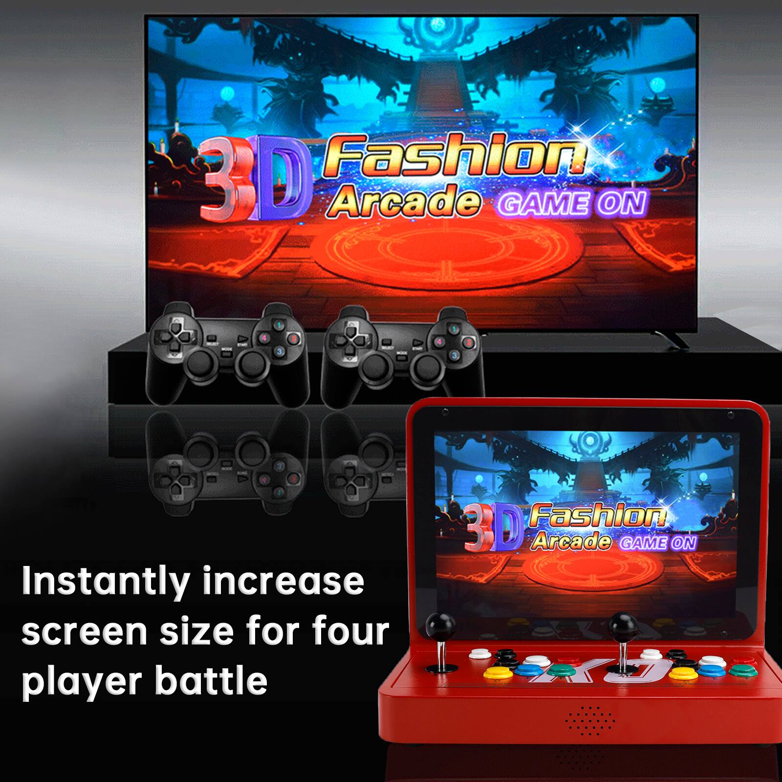 Fashion 3D Arcade GAME ON

Instantly increase screen size for four player battle