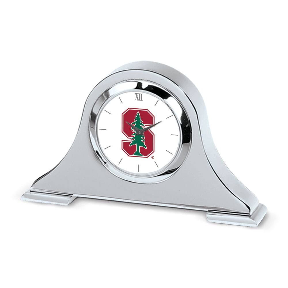 Jardine - Stanford Cardinal Primary Team Logo Napoleon Desk Clock - Silver