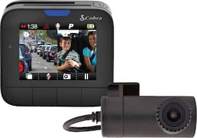 Cobra - Drive HD Front and Rear Camera Dash Cam with iRadar - Black - Front_Zoom