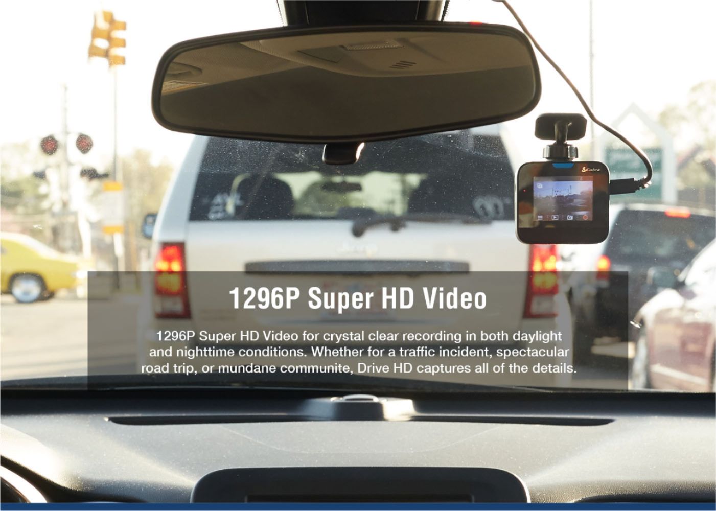 Review & Test Dash Camera Black Box Traffic Recorder Super HD 1296P 