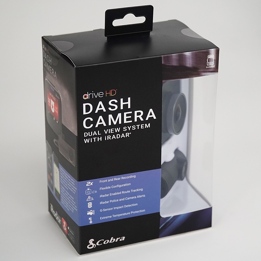 Cobra DASH 2216D Dual View Dash Cam with iRadar 