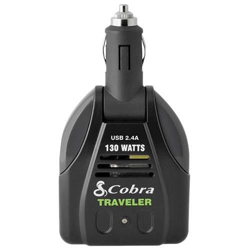 Cobra - Traveler 130W Power Inverter - Black was $39.99 now $29.99 (25.0% off)