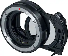 Canon - EF-EOS R Drop-In Filter Lens Mount Adapter with Drop-In Circular Polarizing Filter A