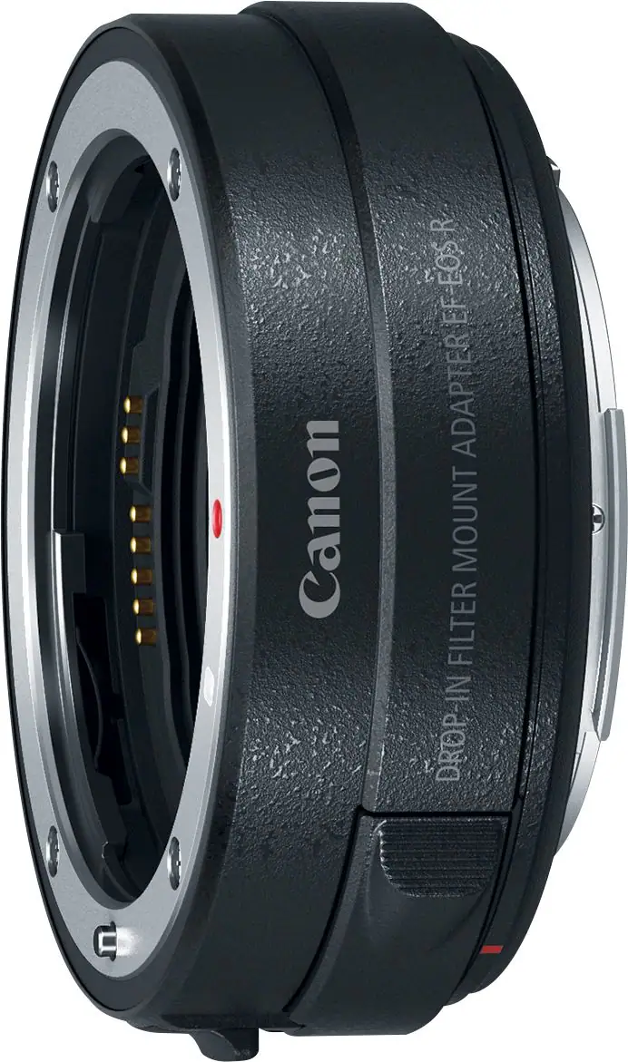 Left. Canon - EF-EOS R Drop-In Filter Lens Mount Adapter with Drop-In Circular Polarizing Filter A.