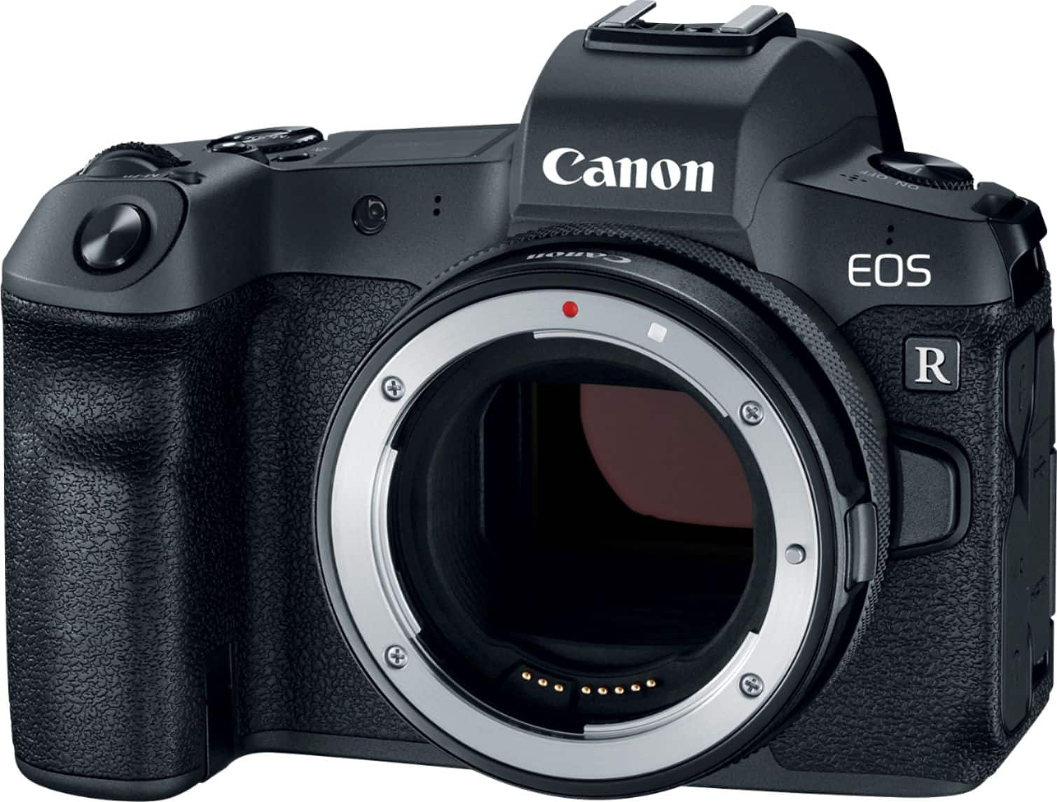 Angle View: Canon - EOS R Mirrorless 4K Video Camera (Body Only)