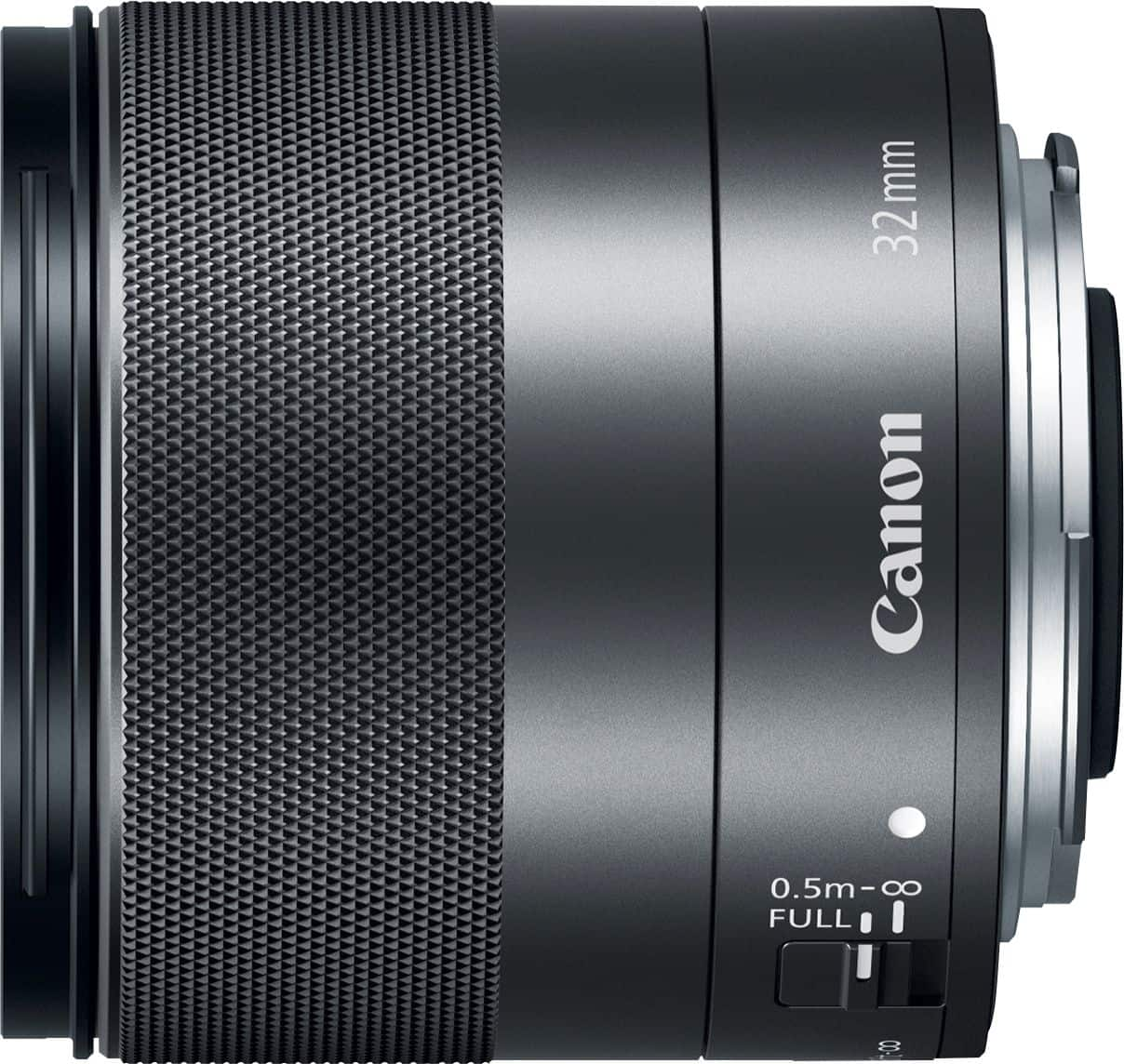 Left View: Canon - EF-M 55-200mm f/4.5-6.3 IS STM Telephoto Zoom Lens for EOS M Series Cameras - Silver