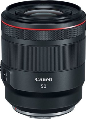 Canon - RF50mm F1.2 L USM Standard Prime Lens for EOS R-Series Cameras - Black