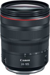 Canon - RF24-105mm F4 L IS USM Standard Zoom for EOS R-Series Cameras - Black - Front_Zoom