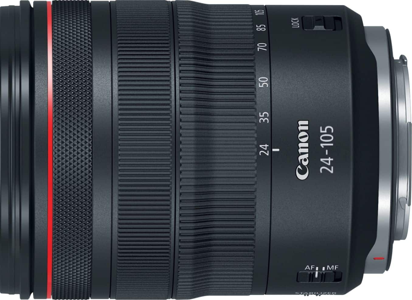Left. Canon - RF24-105mm F4 L IS USM Standard Zoom for EOS R-Series Cameras - Black.