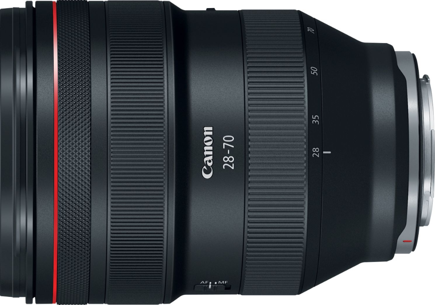 Left View: Canon - RF15-35mm F2.8L IS USM Ultra-Wide-Angle Zoom Lens for EOS R-Series Cameras - Black
