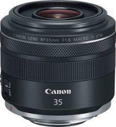 Canon - RF35mm F1.8 Macro IS STM Macro Lens for EOS R-Series Cameras - Black - Front_Zoom