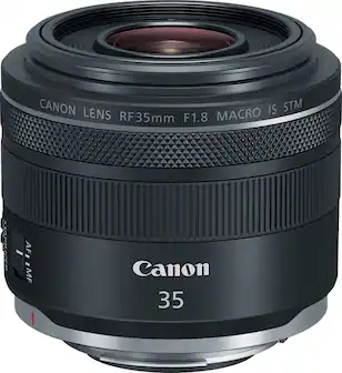 Front. Canon - RF35mm F1.8 Macro IS STM Macro Lens for EOS R-Series Cameras - Black.