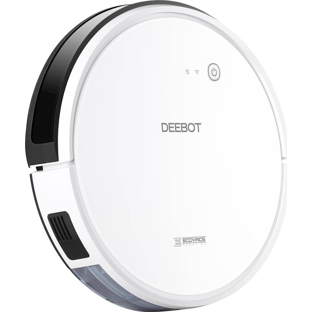 Angle View: ECOVACS Robotics - DEEBOT 600 Wi-Fi Connected Robot Vacuum - White