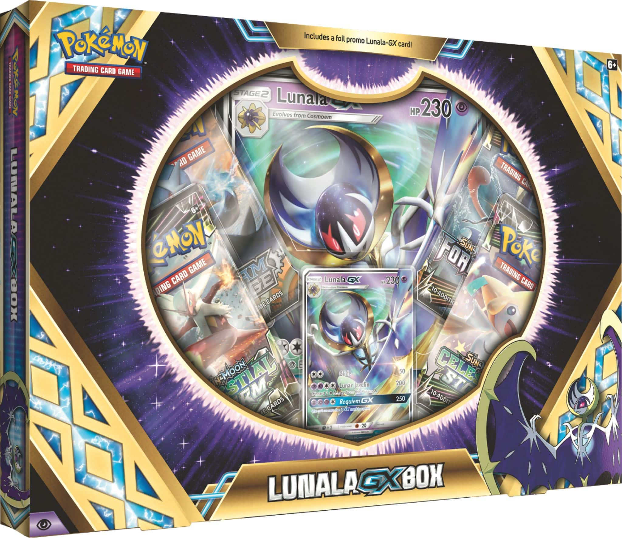 Box Pokémon Destinos Ocultos Rayquaza-GX Shiny Solgaleo-Gx Dourado e  Lunala-Gx Dourado - Copag em Promoção na Americanas