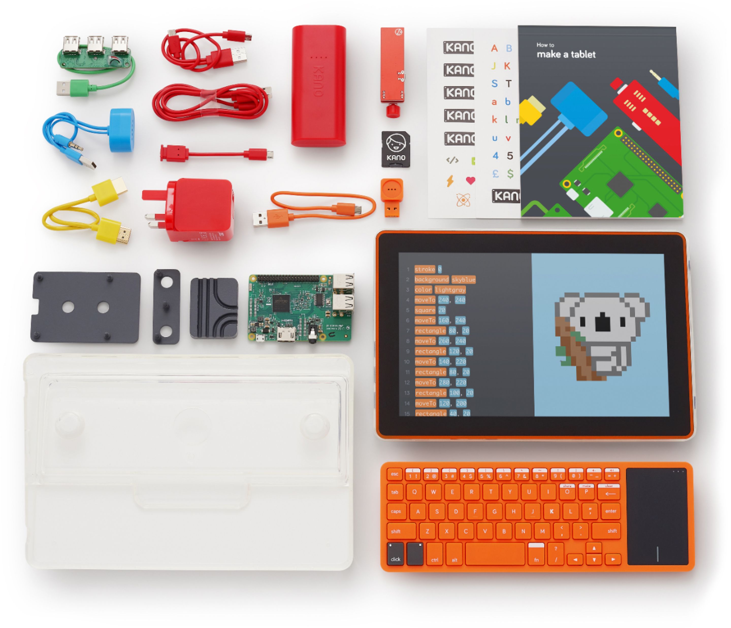 KANO COMPLETE COMPUTER KIT 1010-02 10.1" RASPBERRY PI 3 BUILD & CODE TABLET B