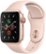 Front Zoom. Apple Watch Series 5 (GPS + Cellular) 40mm Gold Aluminum Case with Pink Sand Sport Band - Gold Aluminum (Verizon).