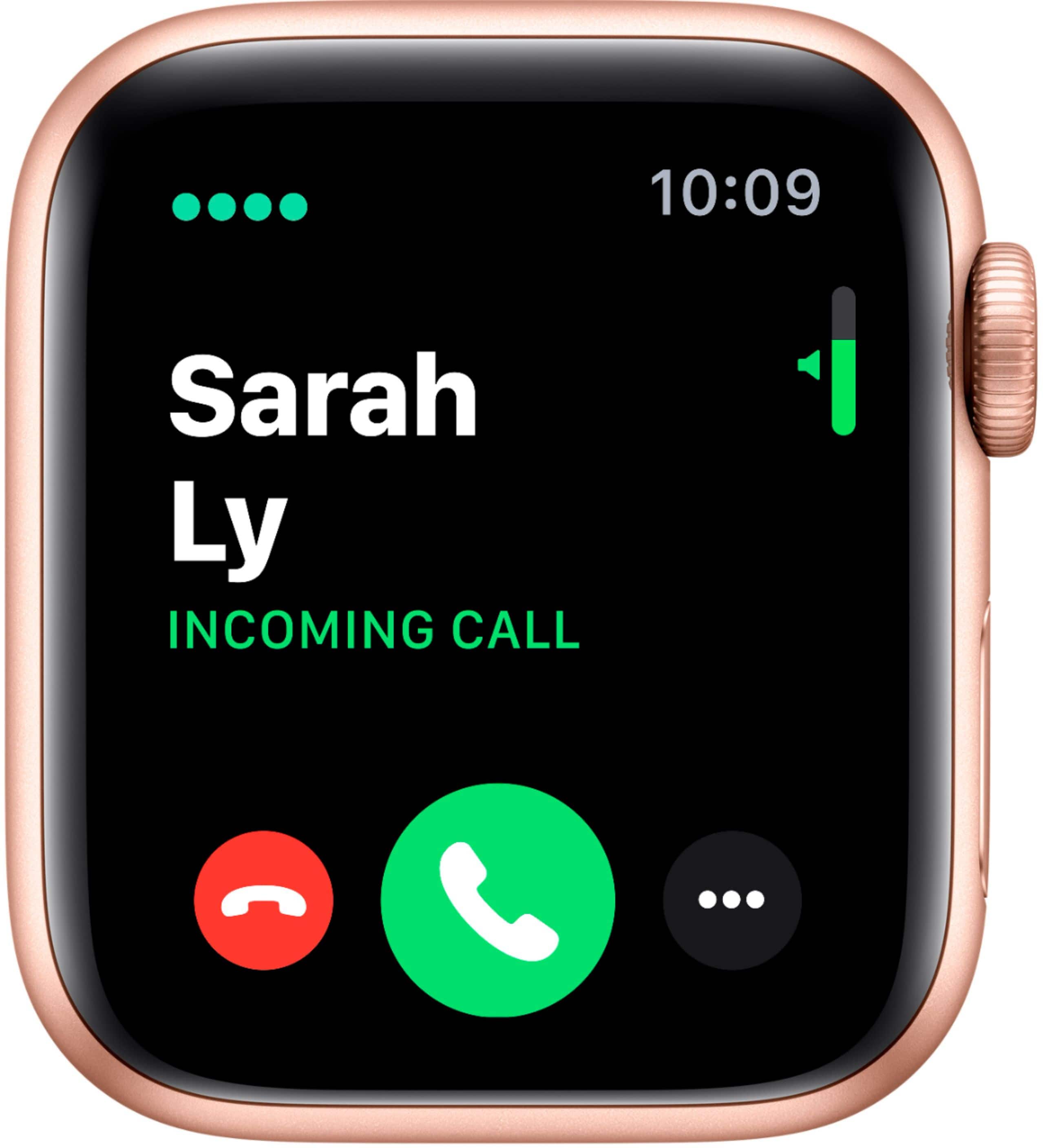 Alt View 12. Apple - Apple Watch Series 5 (GPS + Cellular) 40mm Aluminum Case with Pink Sand Sport Band.