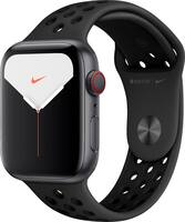 Apple Watch Nike Series 5 (GPS + Cellular) 44mm Space Gray Aluminum Case with Anthracite/Black Nike Sport Band - Space Gray Aluminum (Verizon) - Front_Zoom