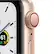 Alt View 11. Apple - Apple Watch SE (GPS + Cellular) 40mm Gold Aluminum Case with Pink Sand Sport Band - Gold.