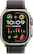 Angle. Apple - Apple Watch Ultra 2 (GPS + Cellular) 49mm Titanium Case with Blue/Black Trail Loop with Blood Oxygen - M/L - Titanium.