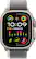 Angle. Apple - Apple Watch Ultra 2 (GPS + Cellular) 49mm Titanium Case with Green/Gray Trail Loop with Blood Oxygen - M/L - Titanium.