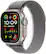 Front. Apple - Apple Watch Ultra 2 (GPS + Cellular) 49mm Titanium Case with Green/Gray Trail Loop with Blood Oxygen - M/L - Titanium.