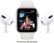 Alt View Zoom 16. Apple Watch Series 6 (GPS + Cellular) 44mm Aluminum Case with White Sport Band - Silver (Verizon).