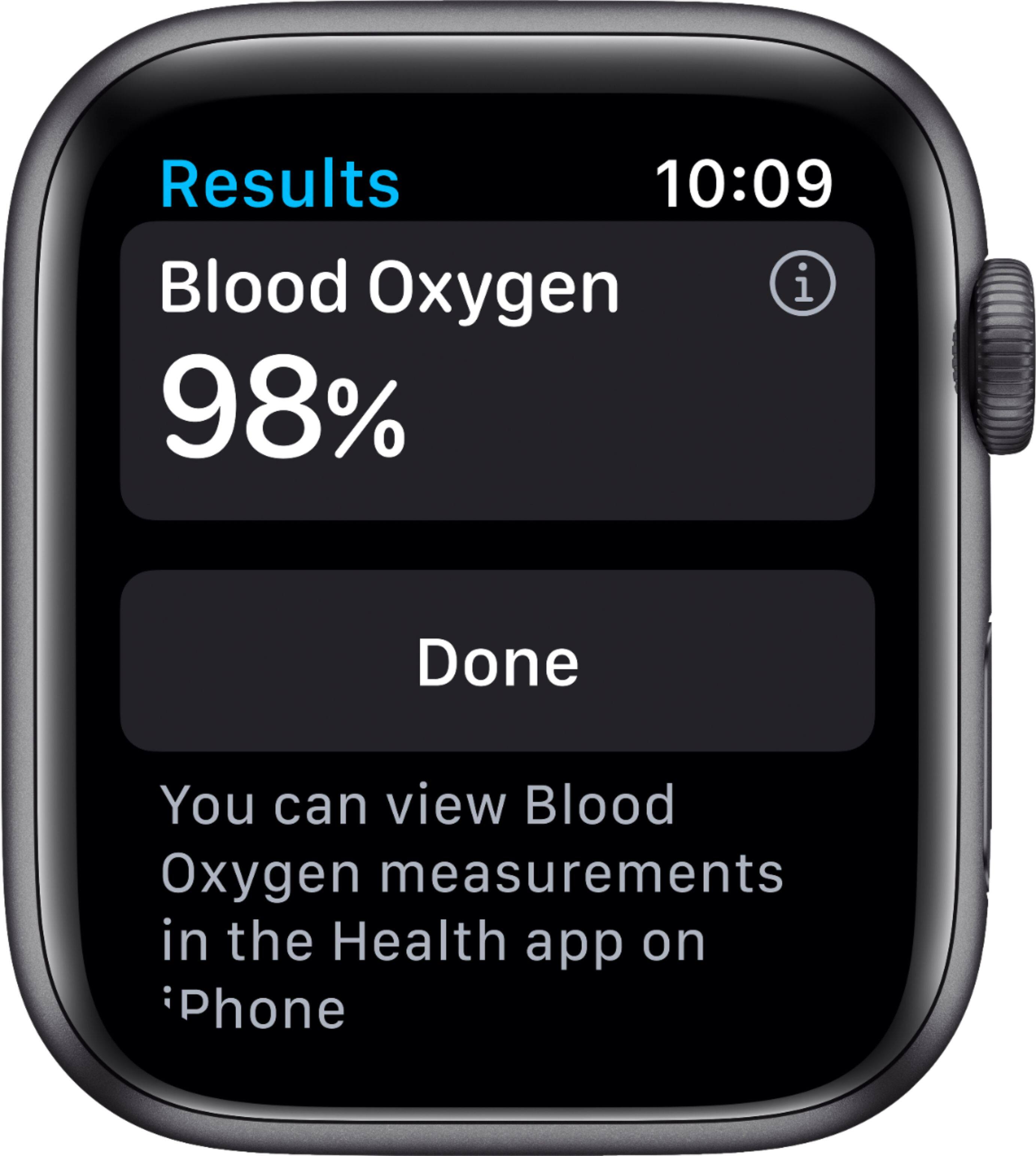 Alt View 12. Apple - Apple Watch Series 6 (GPS + Cellular) 44mm Aluminum Case with Black Sport Band - Space Gray.