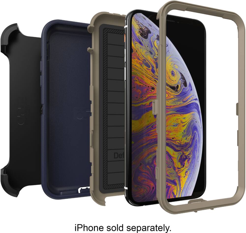 defender series pro case for apple iphone xs - blue defender series pro case for apple iphone xs - blue