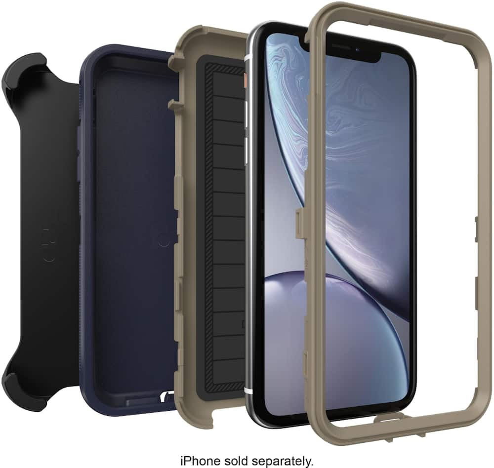 defender series pro case for apple iphone xr - blue