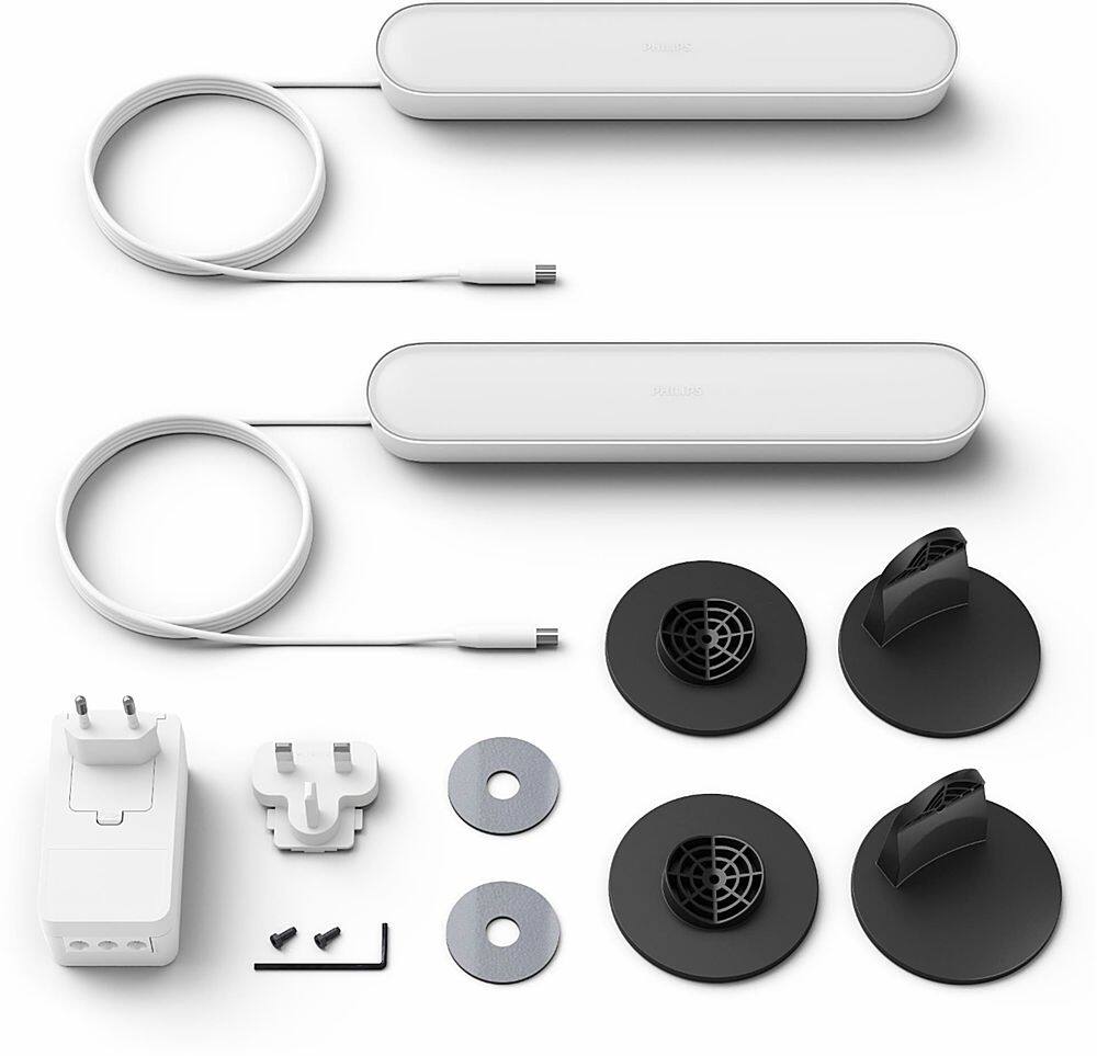 Alt View 12. Philips - Hue Play Smart LED Bar Light (2-Pack) - White and Color Ambiance.