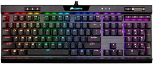 CORSAIR - K70 RGB MK.2 LOW PROFILE RAPIDFIRE Full-size Wired Mechanical Cherry MX LOW PROFILE Speed Switch Gaming Keyboard - Black - Front_Zoom