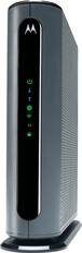 Left. Motorola - MG7700 24x8 DOCSIS 3.0 Cable Modem + AC1900 Router - Black.