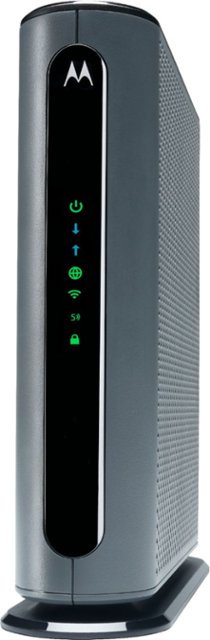 Motorola – Dual-Band Wireless-AC Router with DOCSIS 3.0 Cable Modem – Black