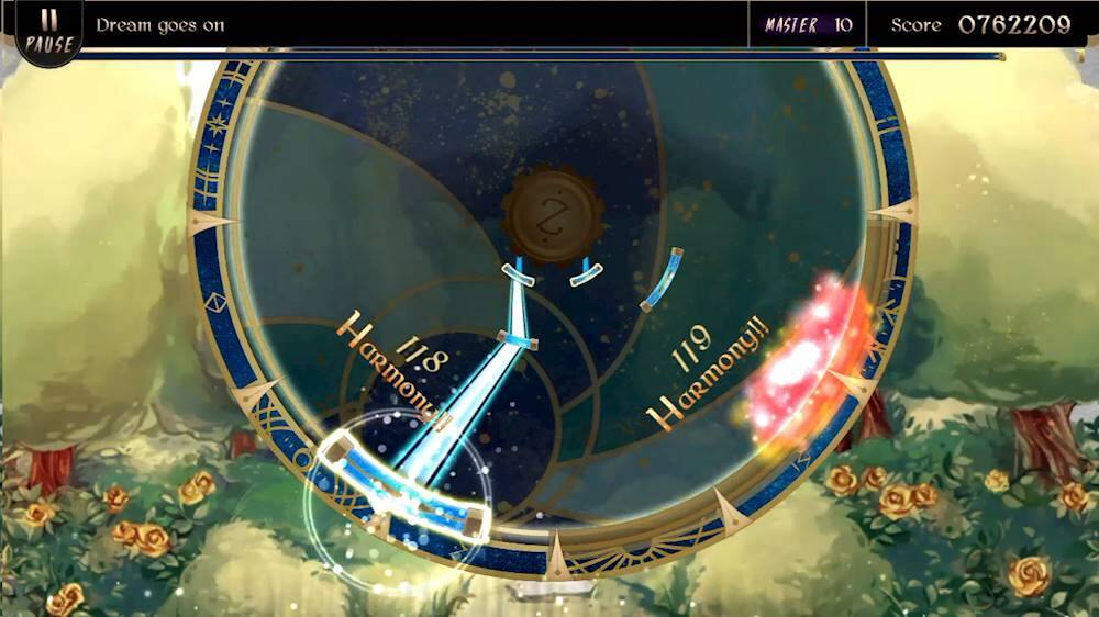 The largest text in the image reads "Dream goes on PAUSE MASTER 10 Score 0762209." The text "Harmony 118" and "119 IS 9" are also visible in the image, but they are not the largest text.