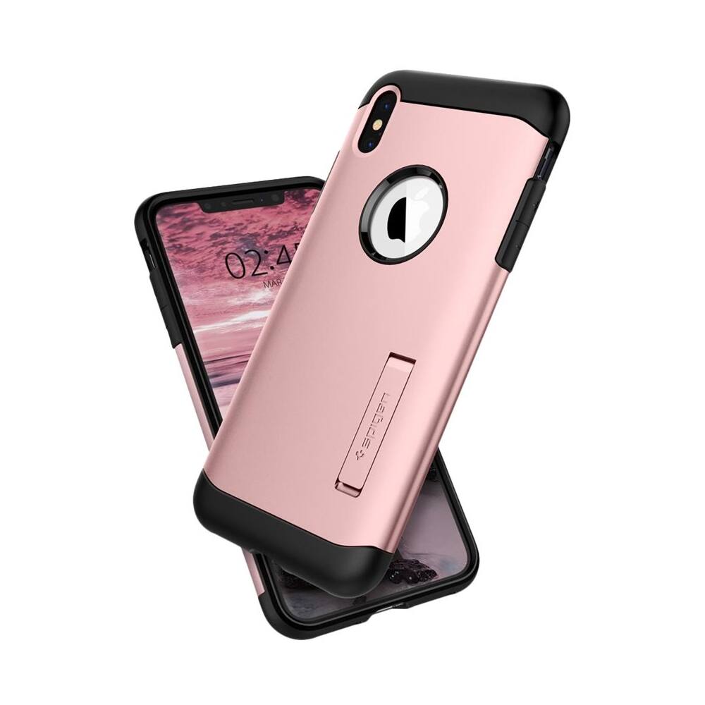 slim armor case for apple iphone xs max - rose gold